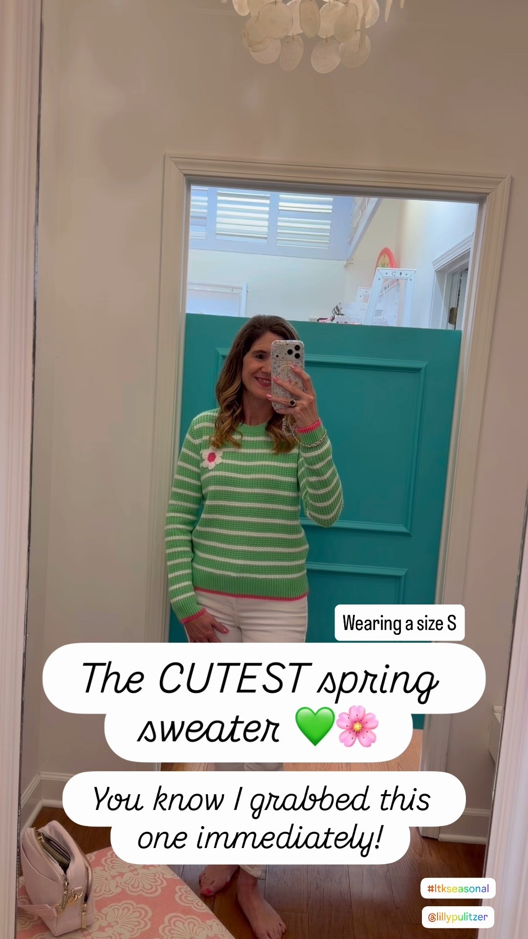 Spring Sweater 

Spring sweater must-have 💚

This green and white striped sweater is the perfect bright piece for spring. It pairs beautifully with white jeans, hot pink denim, or a white skirt for Easter and spring events.

Linking outfit options and coordinating jewelry to complete the look.

green striped sweater
spring sweater outfit
preppy spring style
spring sweater
Lilly Pulitzer 
Easter outfit idea
white jeans outfit
colorful spring outfit
spring wardrobe refresh
striped sweater women

#LTKspring
#SpringOutfitIdeas
#PreppyStyle
#StripedSweater
#EasterOutfit
#ColorfulStyle
#SpringWardrobe
#WhiteJeansOutfit

#LTKWorkwear #LTKSeasonal #LTKOver40