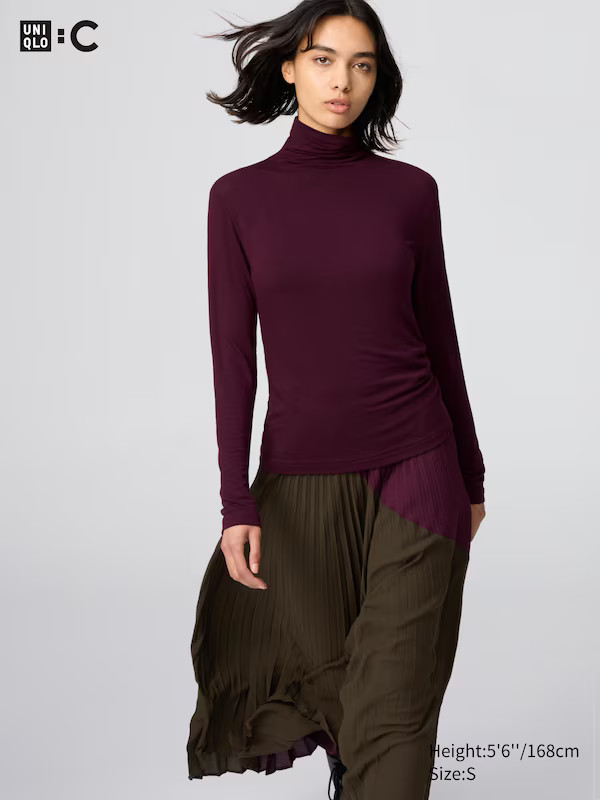 HEATTECH Extra Warm Cashmere Blend Turtleneck T-Shirt | UNIQLO (UK)