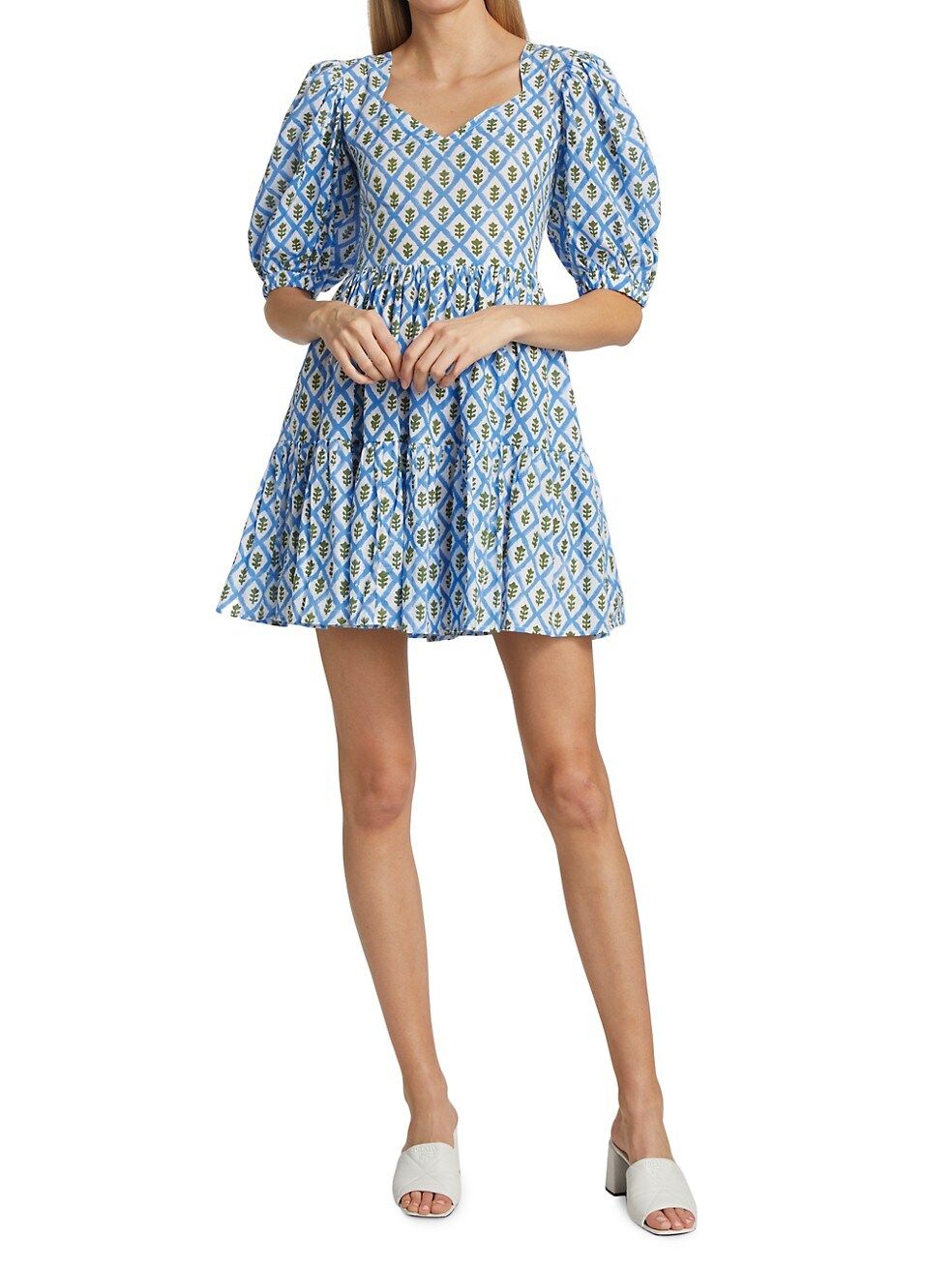 Aneli Block-Print Mini Dress | Saks Fifth Avenue