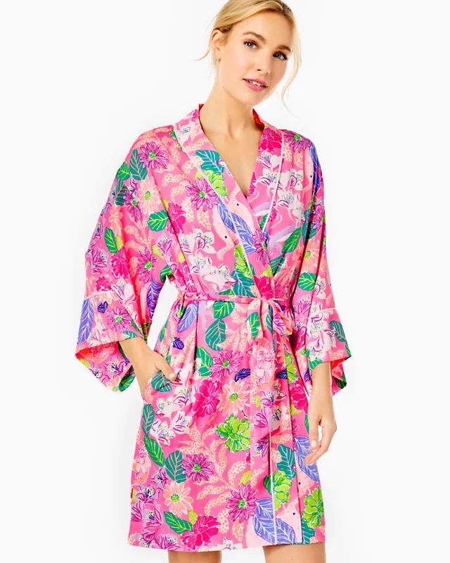 Elaine Satin Robe | Lilly Pulitzer