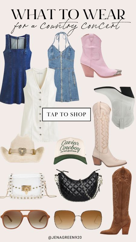 Country Concert Outfit | Western Outfit | Western Boots | Denim Dress | Summer Outfit | Cowboy Hat

#LTKstyletip #LTKFestival #LTKshoecrush
