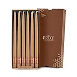 Root Candles 7225 Smooth Hand-Dipped 12-Inch Dinner Candles, 12-Count, Beeswax | Amazon (US)