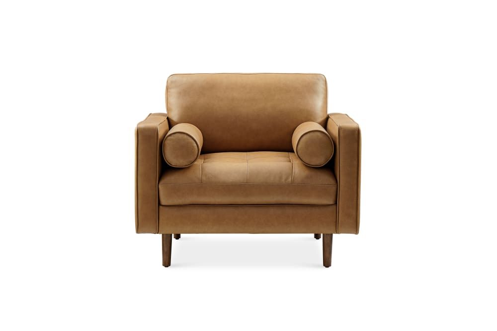 Madison Leather Armchair, Caramel | Castlery | Castlery (AU)
