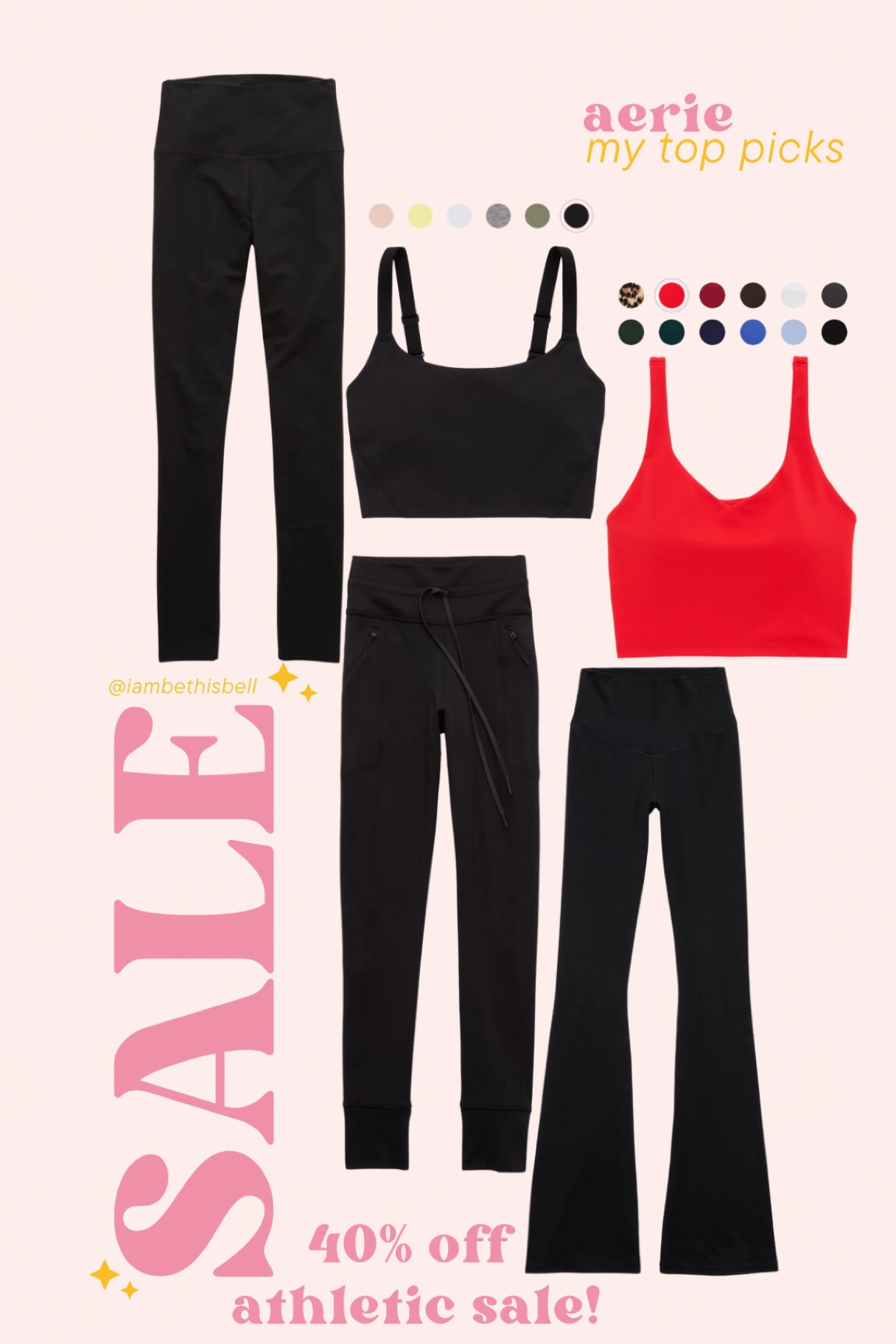 40% off ALL leggings and some activewear at aerie right now!!