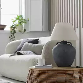 Buy Habitat 59cm Oversized Ceramic Table Lamp - Grey & White | Table lamps | Habitat | Habitat UK