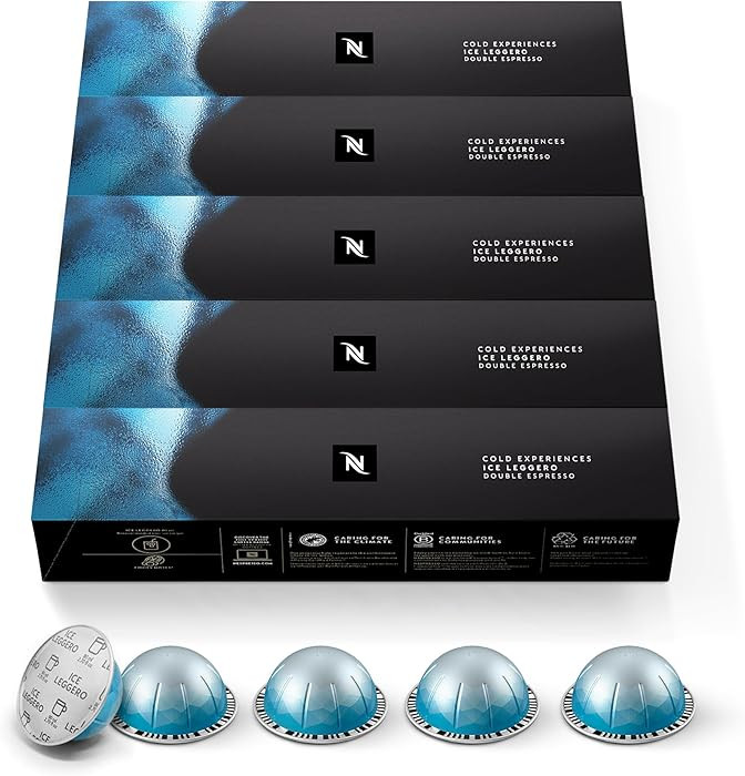 Nespresso Capsules Vertuo, Ice Leggero, 50-Count Double Espresso Coffee Pods, Brews 2.7 oz. | Amazon (US)