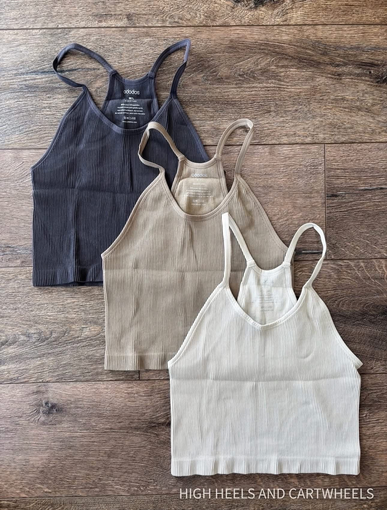These tanks are the best for layering under dresses, jumpers, and more! Slightly cropped fit and super comfy