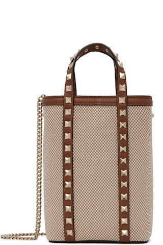 Tan Rockstud Mini Tote | SSENSE