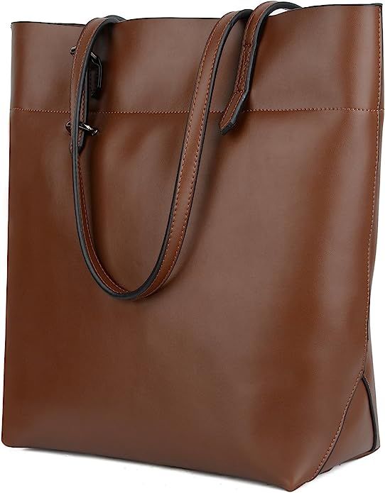 YALUXE Leather Tote Women's Soft Work Shoulder Bag (Upgraded 2.0) | Amazon (US)