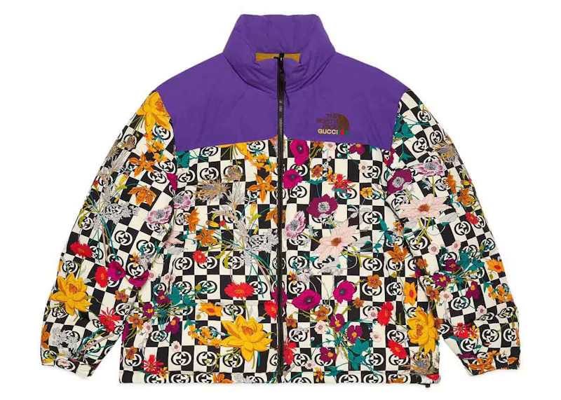 Gucci x The North Face Floral Down Jacket Purple Floral | StockX