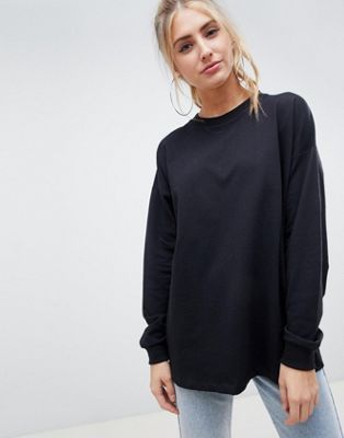 ASOS DESIGN oversized slouchy lightweight sweatshirt in black | ASOS US