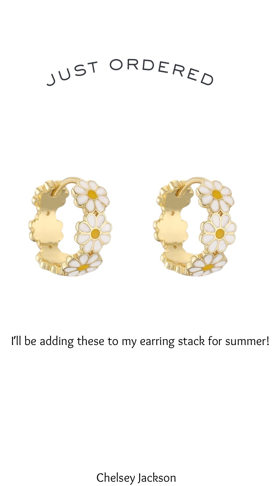 Dainty flower earrings! Adding these to my earring stack 