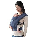 Ergobaby Embrace Cozy Newborn Baby Wrap Carrier (7-25 Pounds), Soft Navy | Amazon (US)