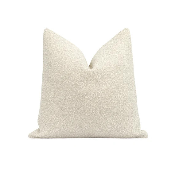Alpaca Boucle Pillow Cover Double Sided Boucle Accent Pillow | Etsy | Etsy (US)