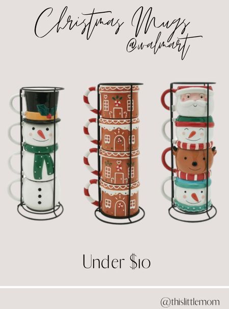 Cutest Christmas mug stacks! Only $10 for 4 mugs! Don’t miss them! They will go quickly!Sale 

#LTKSeasonal #LTKHoliday #LTKGiftGuide