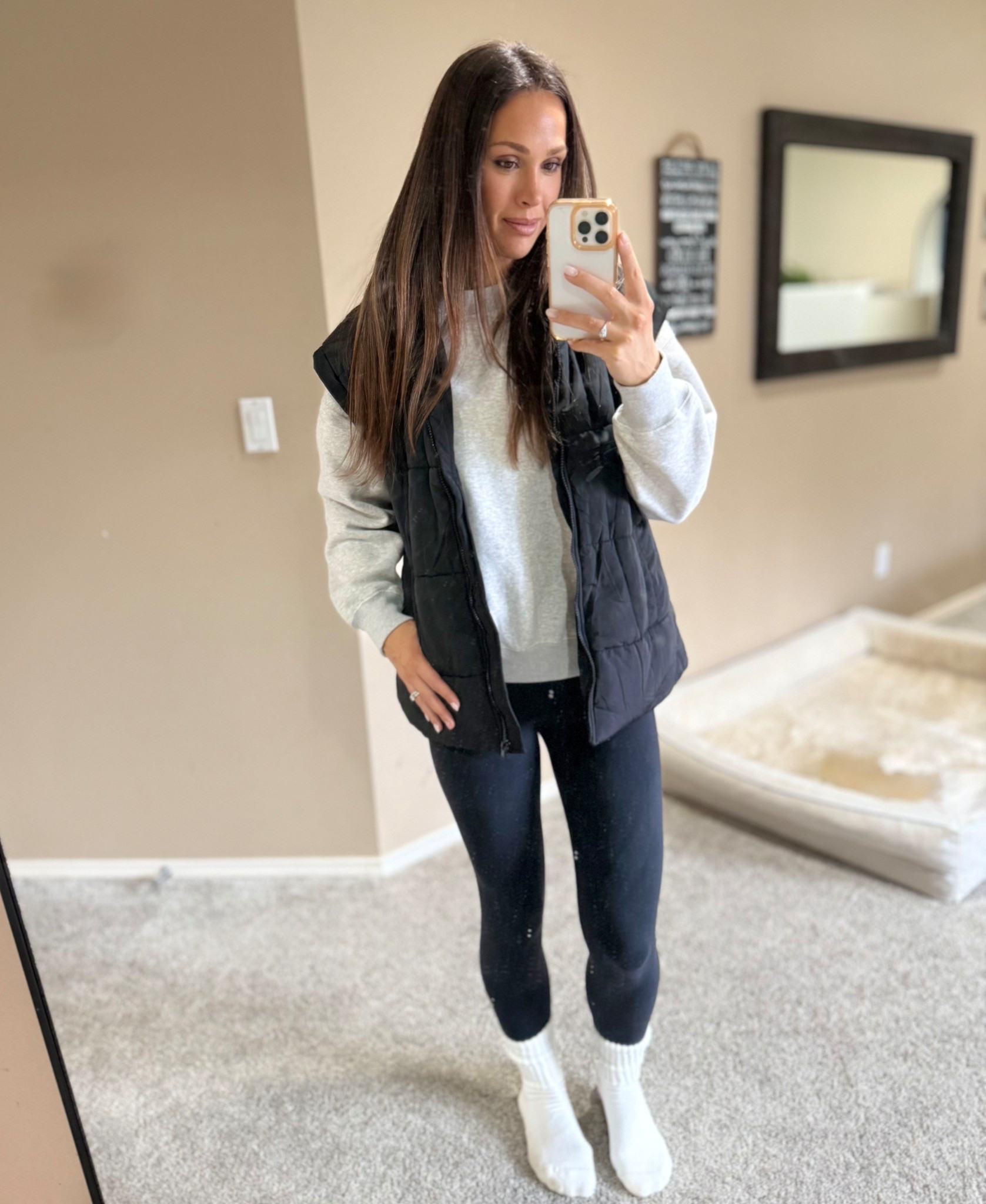 Amazon/abercrombie travel fit, winter cozy lounge errands 
Abercrombie pullover size xs
Vest pants small 

#LTKSeasonal #LTKHoliday #LTKootd