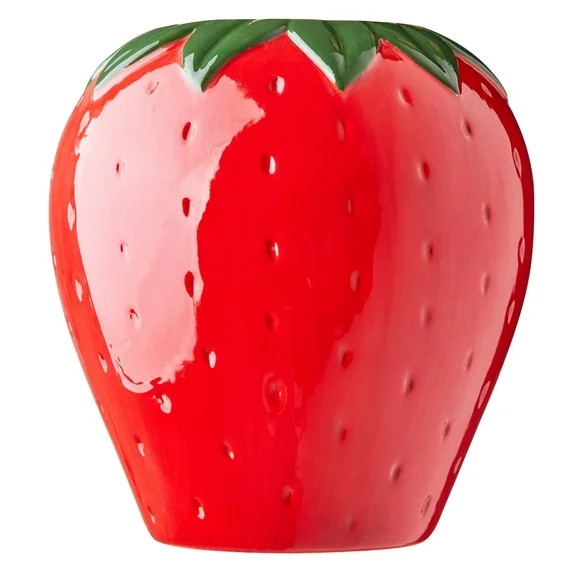 Mainstays Red Strawberry Ceramic Vase, 5.9" L x 6.1" H | Walmart (US)