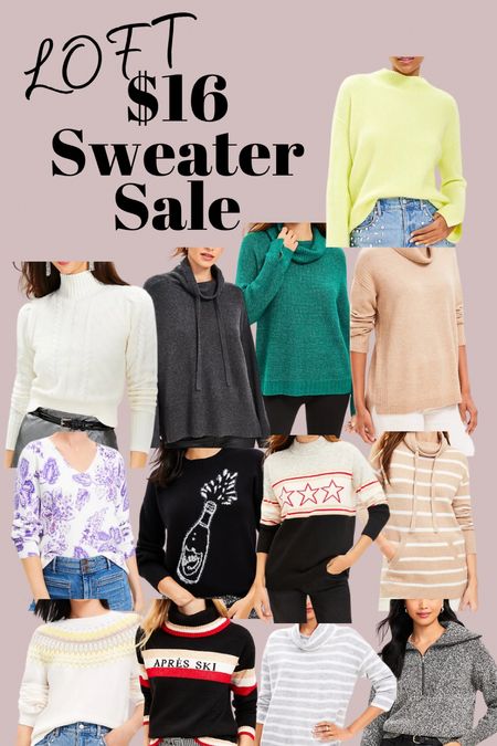 Sale alert!!! These sweaters are all $16 right now! So many cozy looks, stock up now for this or next winter! Clearance • cozy outfit • skin sweater • presidents day sale • winter outfit • over 40 style 

#LTKover40 #LTKfindsunder50 #LTKsalealert