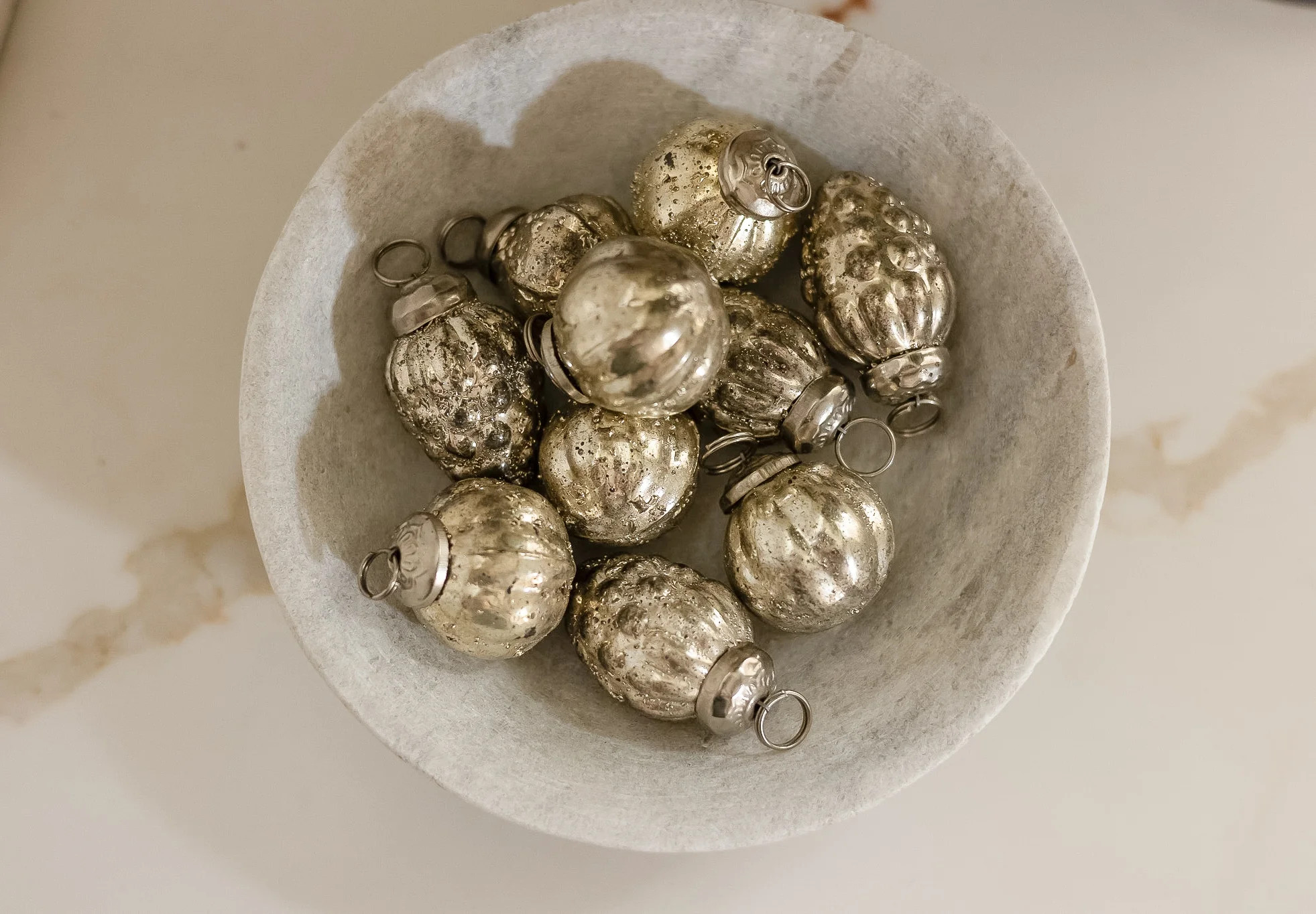 Mini Mercury Glass Ornaments, Set of 36 Pre-Order | Cottage and Key