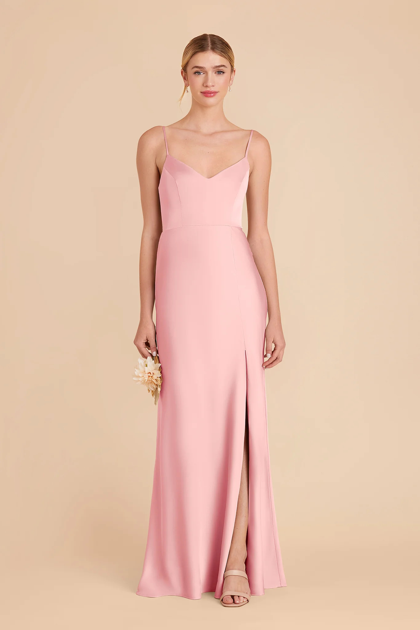 Jay Bubblegum Pink V-Neck Bridesmaid Dress | Birdy Grey | Birdy Grey