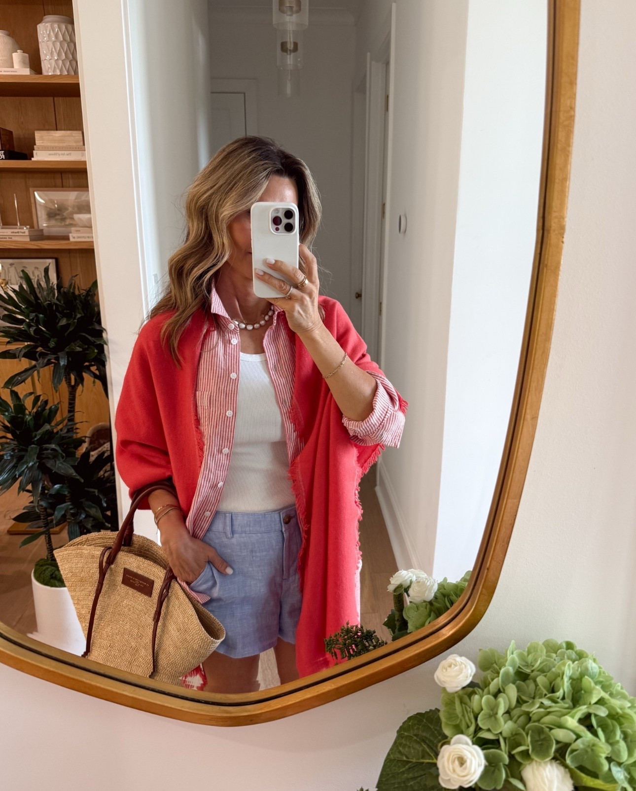 -J.Crew shorts XXS
-White tank top sz Small
-Striped button up sz 2
-Alice Walk cashmere wrap is so soft!

#LTKSeasonal #LTKTravel