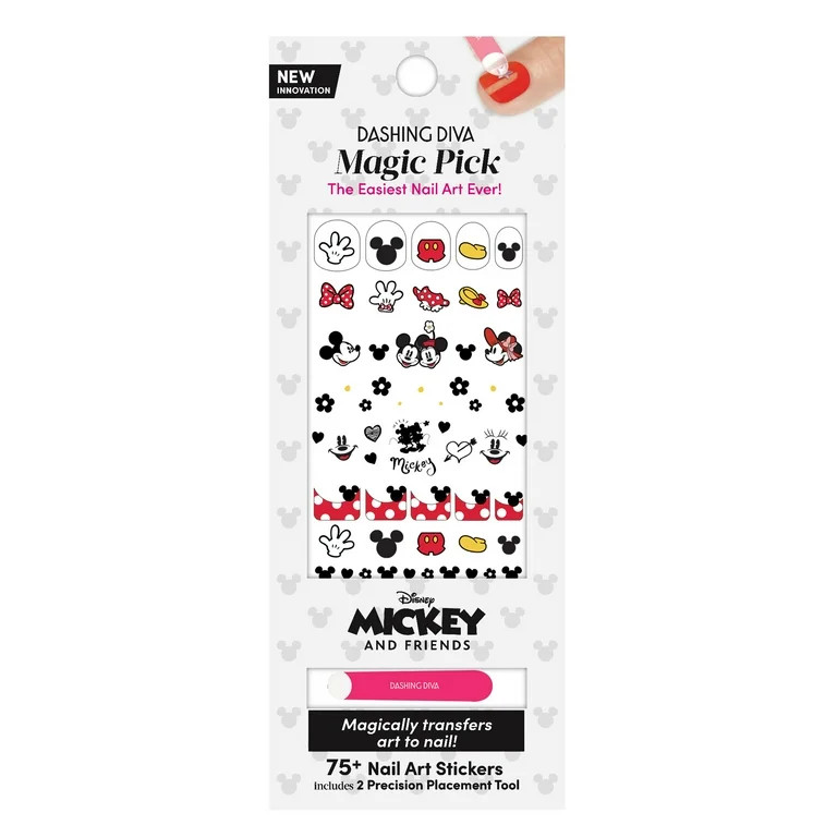 Dashing Diva Magic Pick Gel Nail Art, Mickey Collection Mickey & Minnie, 75 Pieces - Walmart.com | Walmart (US)
