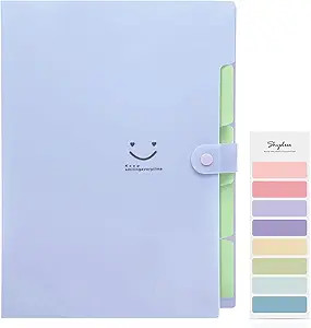 SKYDUE Letter A4 Paper Expanding File Folder Pockets Accordion Document Organizer (Purple) | Amazon (US)