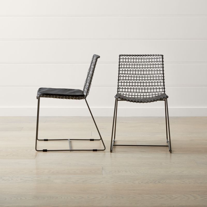 Tig Metal Dining Chair and Cushion | Crate and Barrel | Crate & Barrel