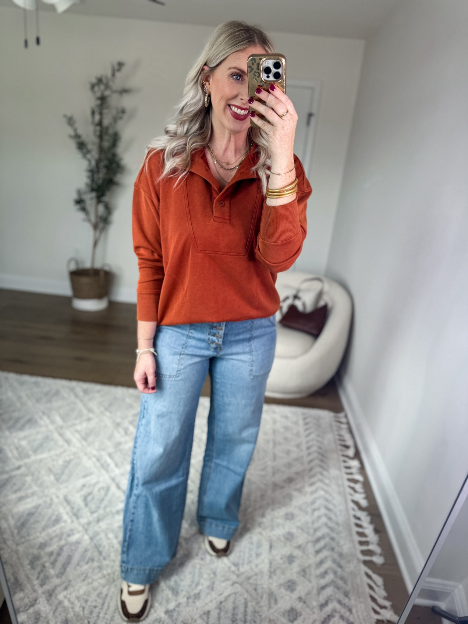 Weekend Walmart Wins try on 
Henley pullover- medium 
Button fly loose fit jeans- tts [runs a little long!]
Leopard sneakers- tts 

#walmartpartner #walmartfashion @walmartfashion

#LTKFindsUnder50 #LTKSeasonal #LTKShoeCrush