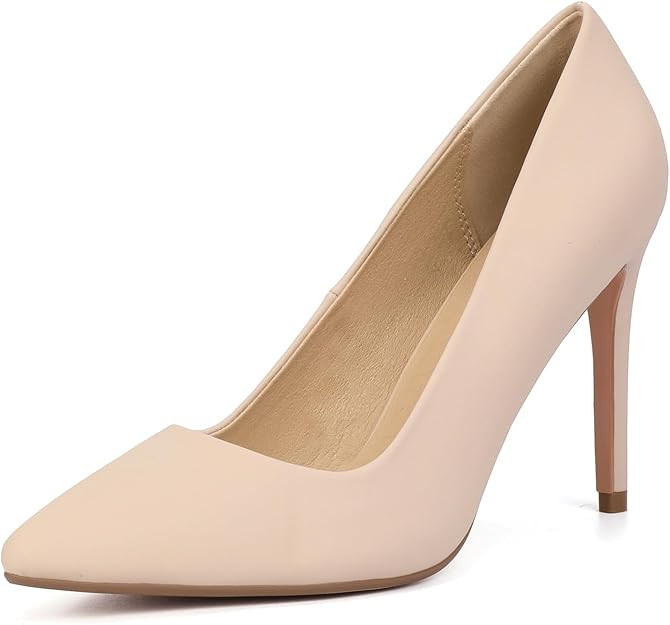 IDIFU Women's IN4 Classic Pointed Toe High Heels Pumps Wedding Dress Office Shoes | Amazon (US)
