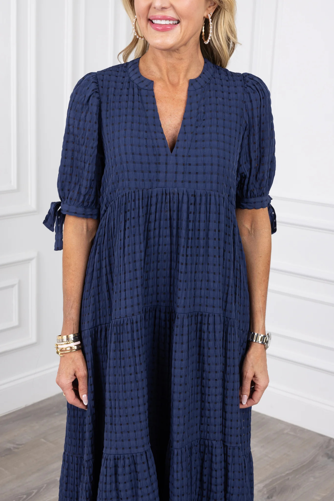 Emery Dress- Navy | Avara