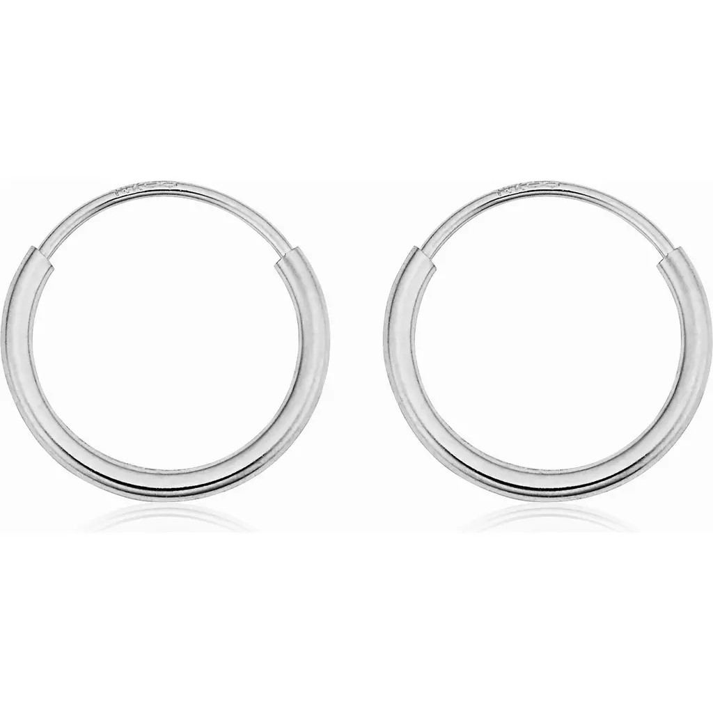 Oradina 14K White Gold Easy Day Petite Endless Hoops at Nordstrom, Size Small | Nordstrom