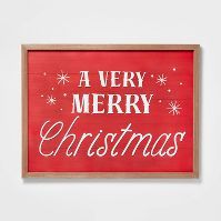 'A Very Merry Christmas' Oversized Hanging Sign Red - Wondershop™ | Target