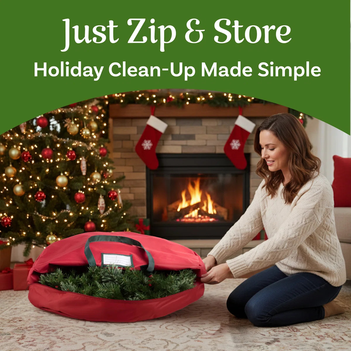 Alpert Moisture Resistant Christmas Wreath Storage | Wayfair North America