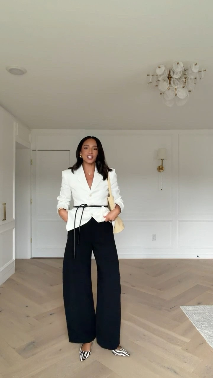 Office outfit! I love this jacket styled with these barrel pants! They’re so chic, fun and on trend. Plus they have pockets! Wearing size 4 blazer and size 6 black pants (exact accessories and shoes OOS but I’ve linked similars)

workwear, work outfit, office outfit, summer outfit, summer workwear, work conference outfit, chic office outfit, barrel pants, back to school outfits, teacher outfits, business casual workwear

#LTKWorkwear #LTKSeasonal #LTKootd