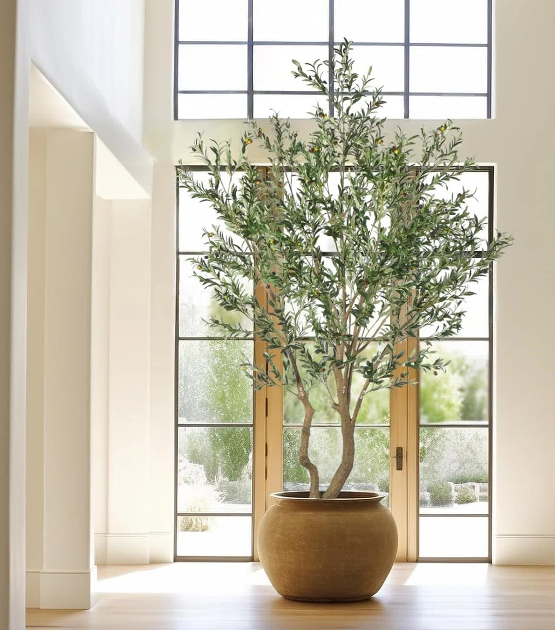 Tall Faux Olive Tree,10Ft(120in) Realistic Texture Potted Silk Artificial Olive Tree | Wayfair North America
