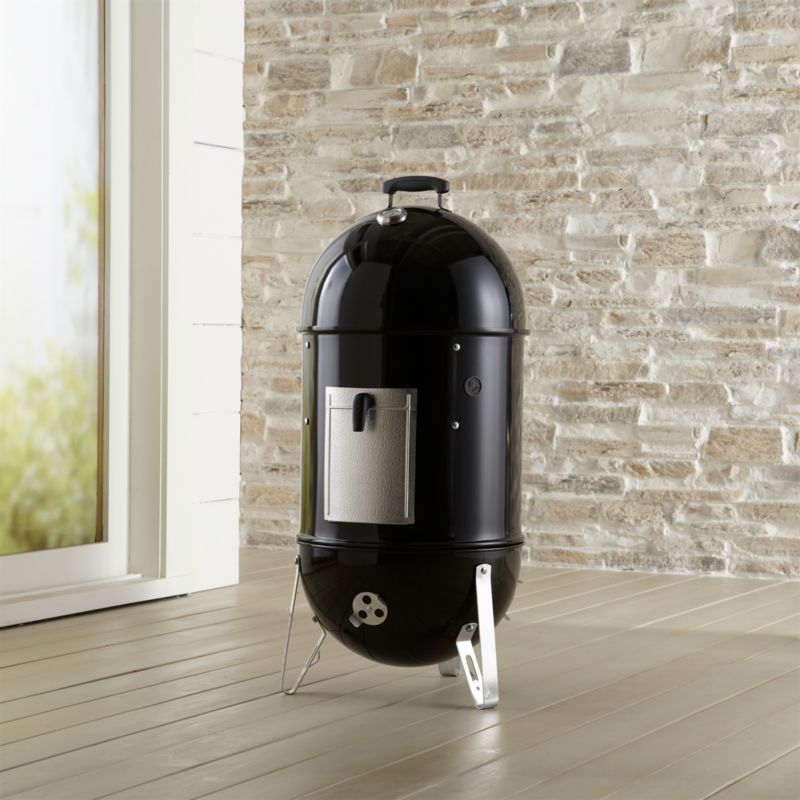 Weber Smokey Mountain 18" Black Cooker Smoker + Reviews | Crate and Barrel | Crate & Barrel