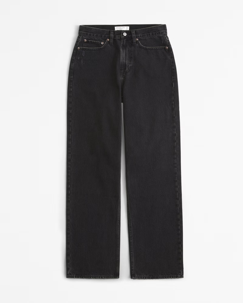 Women's Curve Love Mid Rise Slouchy Jean | Women's Bottoms | Abercrombie.com | Abercrombie & Fitch (US)