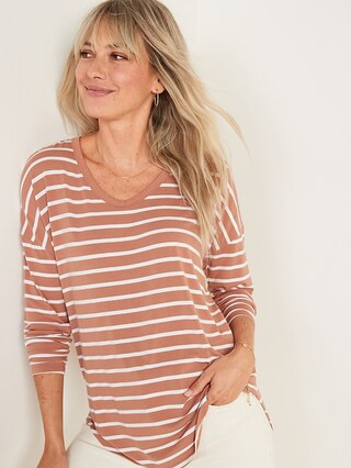 Long-Sleeve Luxe Voop Tunic Tee for Women | Old Navy (US)