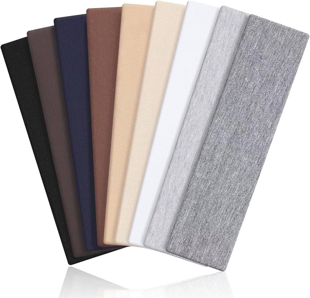 Wisecy Headbands for Women Non Slip - 9PCS Elastic Fabric Hair Band for Women's Hair, Soft Cotton... | Amazon (US)
