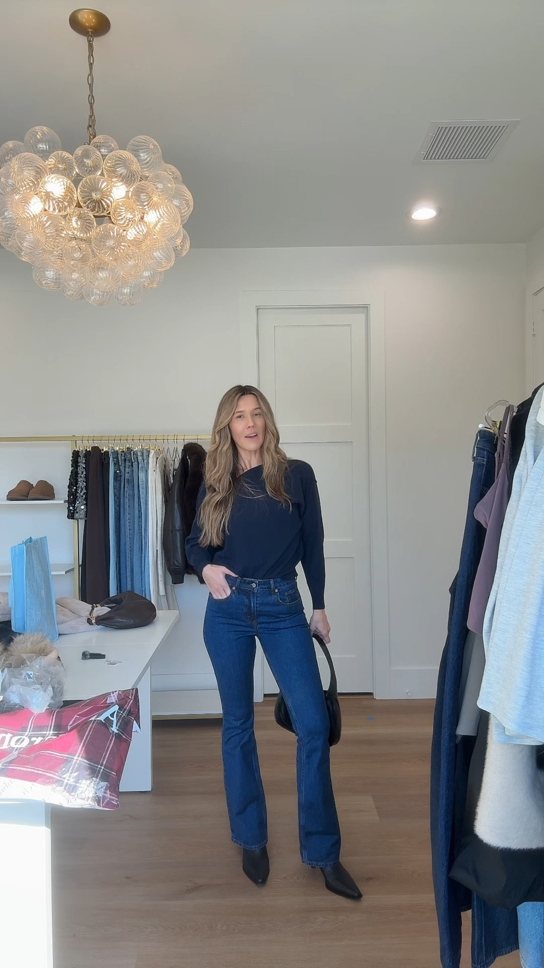 Styling my new Abercrombie jeans 
Boots Steve Madden sized up 1/2 

#LTKSeasonal #LTKOver40