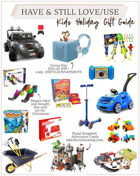 Kids gift guide - items we own and still love & use // code 20STYLEDSNAPSHOTS gets you 20% off $99+ on tonies site 

Christmas gift ideas

#LTKkids #LTKGiftGuide #LTKHoliday