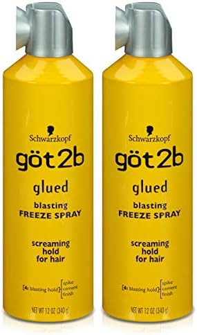 Got2b Glued Blasting Freeze Hairspray, 12 oz, Pack of 2       Add to Logie | Amazon (US)