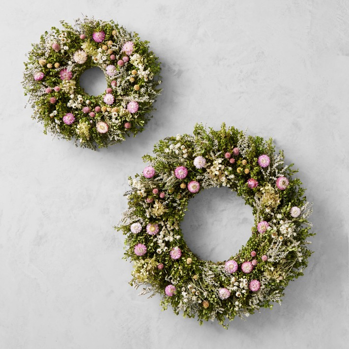 Famille Rose Live Wreath | Williams-Sonoma