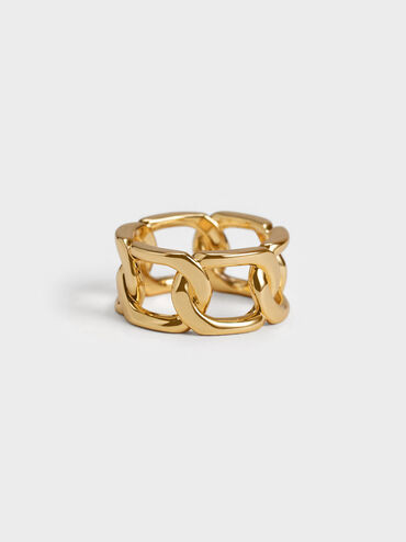 Gabine Chain-Link Ring
 - Gold | Charles & Keith US