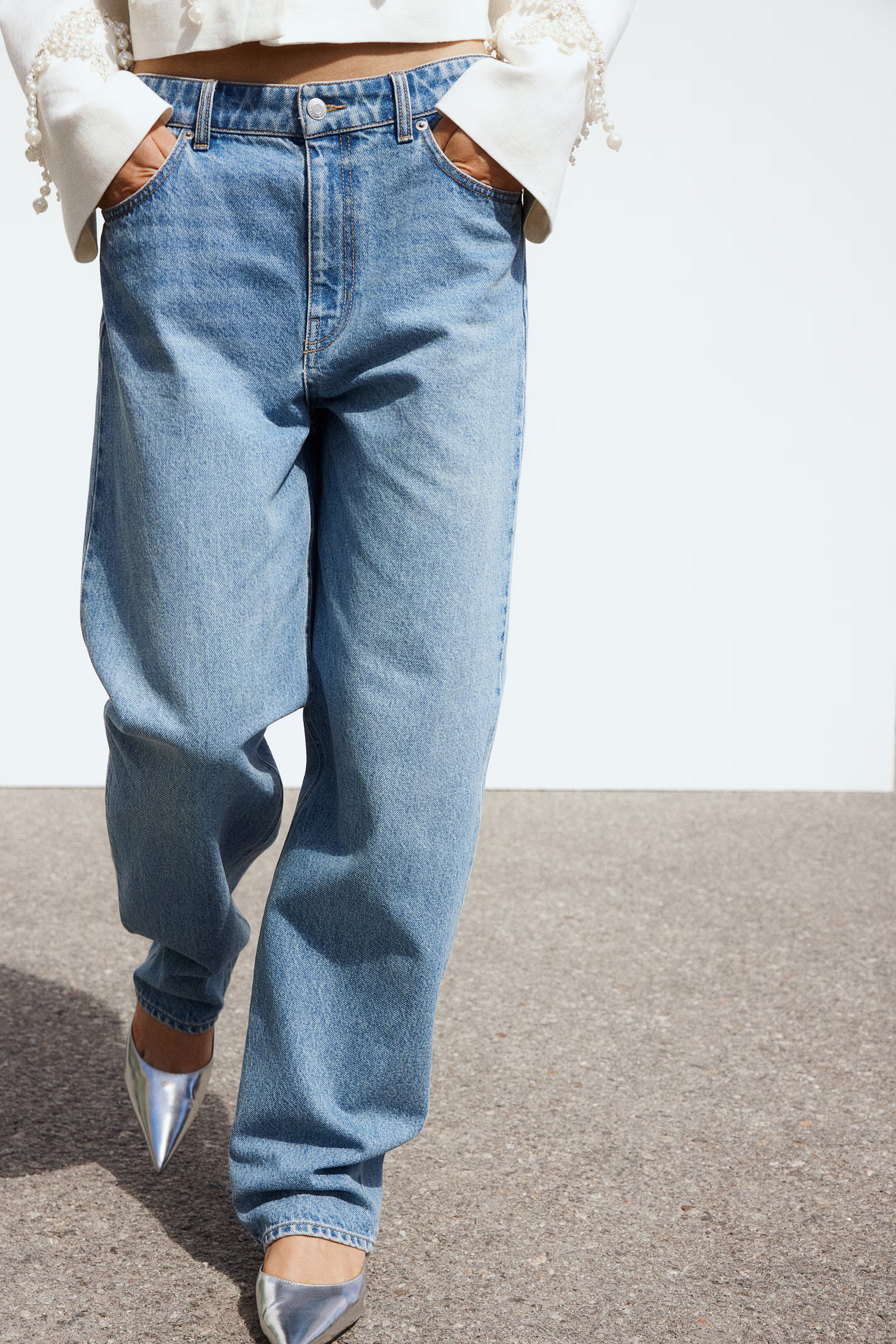 Creased Tapered Jeans | H&M (US + CA)