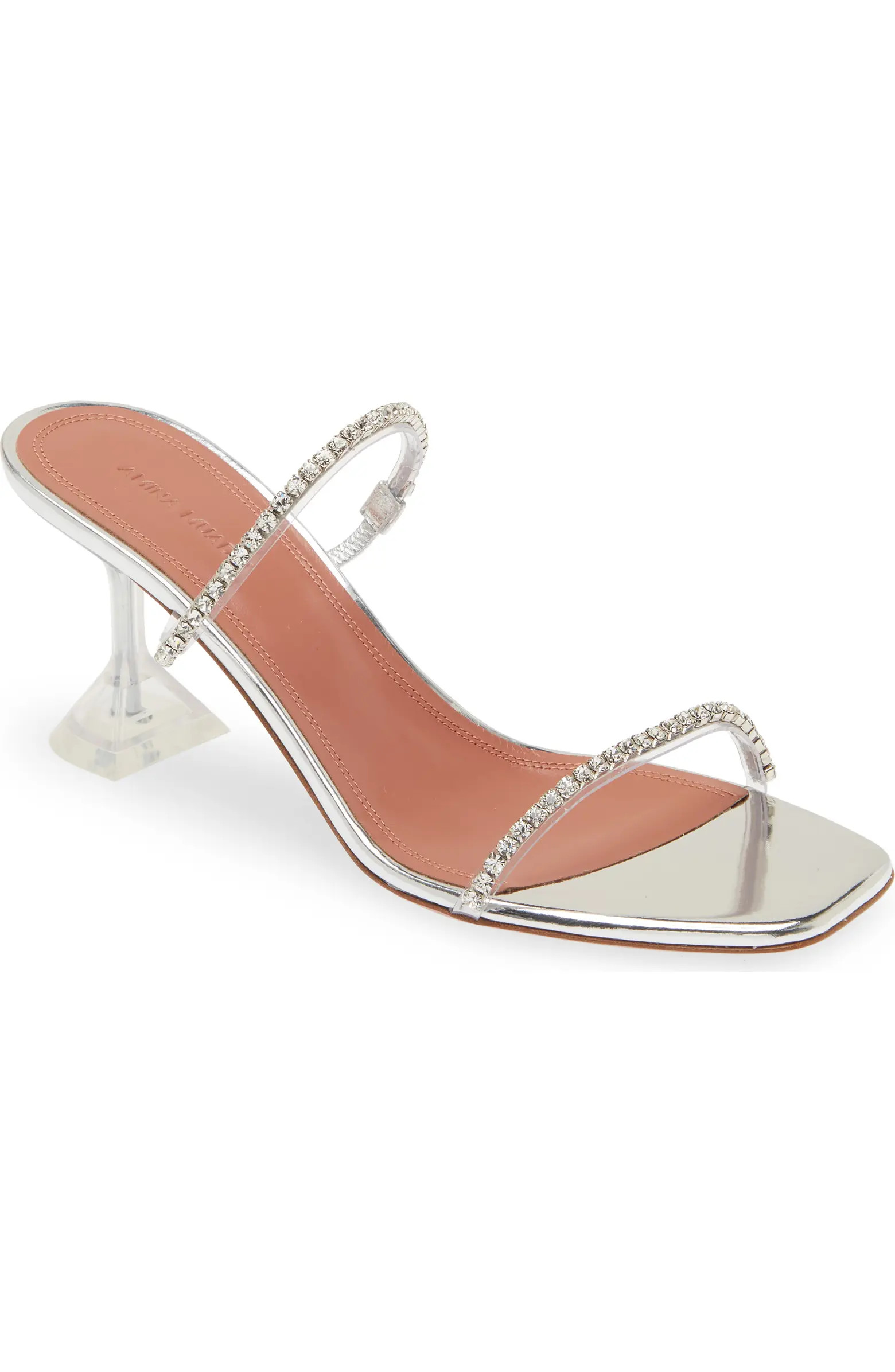 Amina Muaddi Gilda Crystal Strap Slide Sandal (Women) | Nordstrom | Nordstrom