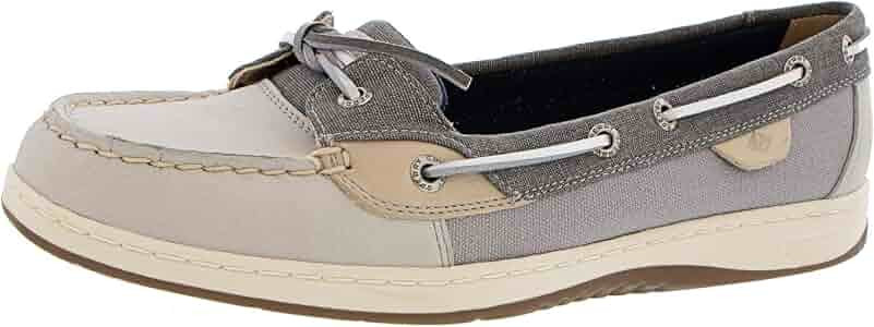 Sperry Womens Angelfish Linen Slip On Flats Casual - Grey | Amazon (US)