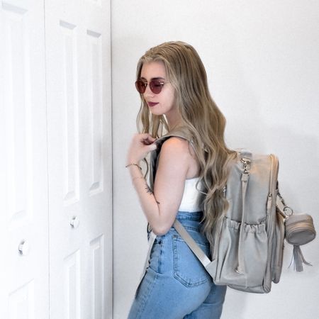 heading into Mother’s Day weekend with the cutest new diaper bag 🤎🙈 also can we take a moment to appreciate my migraine glasses!? they elevate every look and give a retro vibe while helping with my light sensitivities from migraines 🤕😎 

#LTKSeasonal #LTKFindsUnder50 #LTKItBag