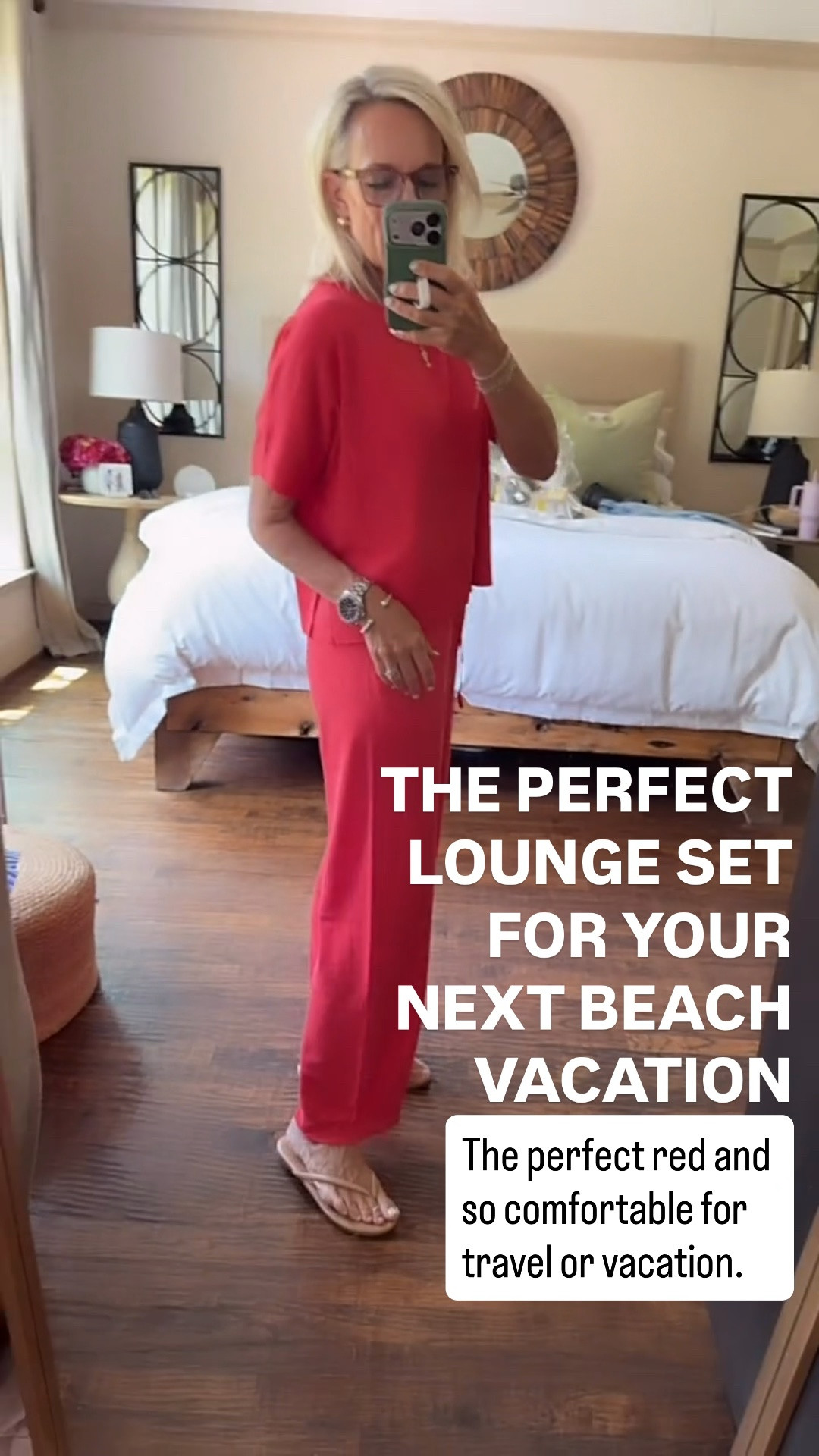 This Amazon lounge set is such a fun find! The red is the perfect shade, and it’s exactly what I’ll be packing for my next beach vacation. It’s lightweight, comfortable, and the kind of outfit you’ll want to wear for relaxing, travel days, or casual outings. I believe I’m wearing a small, but I’ll confirm my sizing.

💡 LTK MADE EASY
❤️ Heart = Support my posts!
🔖 Save = Get sale & restock alerts
📋 Lists = Keep favorites organized
📲 Share = Send lists and products to a friend. Hello, Christmas List!
💬 Comment = Ask me anything about what I’m wearing. :-)

#LTKOver40 #LTKTravel #LTKootd